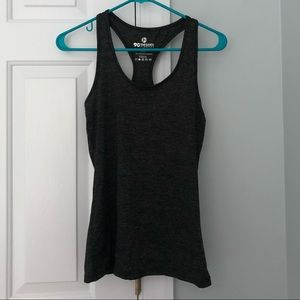 Black and Grey Razorback Tank-top